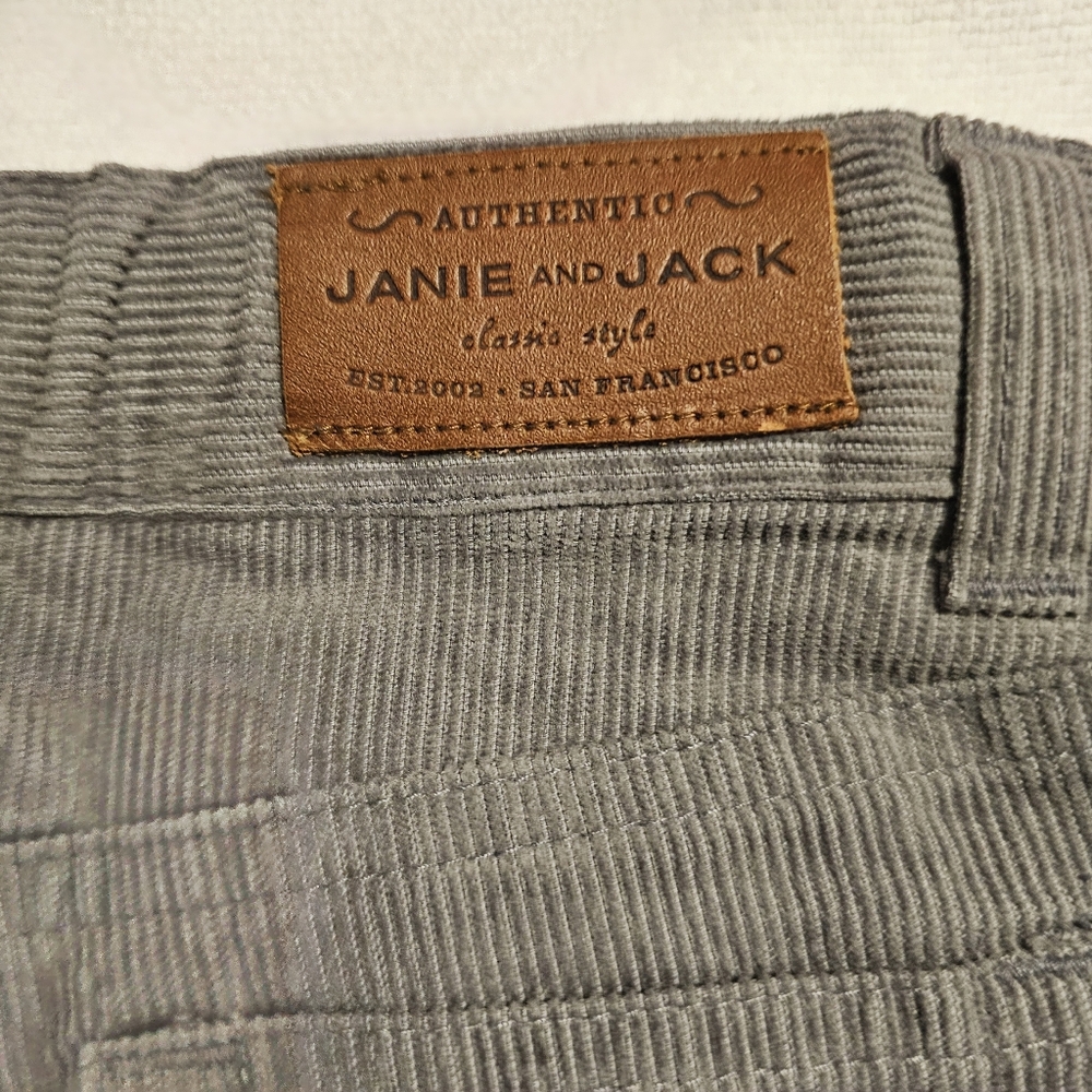 Janie and Jack Pants Classic Corduroy Pants Cords Gray Grey Toddler Size 2T NEW - Picture 5 of 5